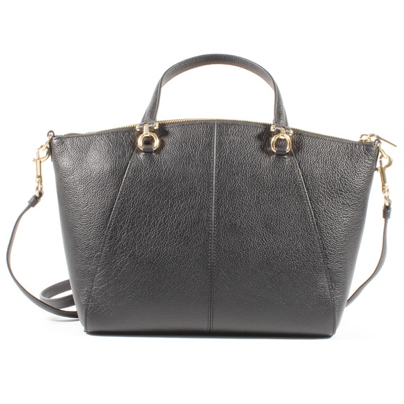 Coach Prairie Satchel Handbag Black Leather Purse - Picture 4 of 11